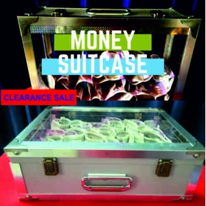 Glass Money Suitcase (2 times)