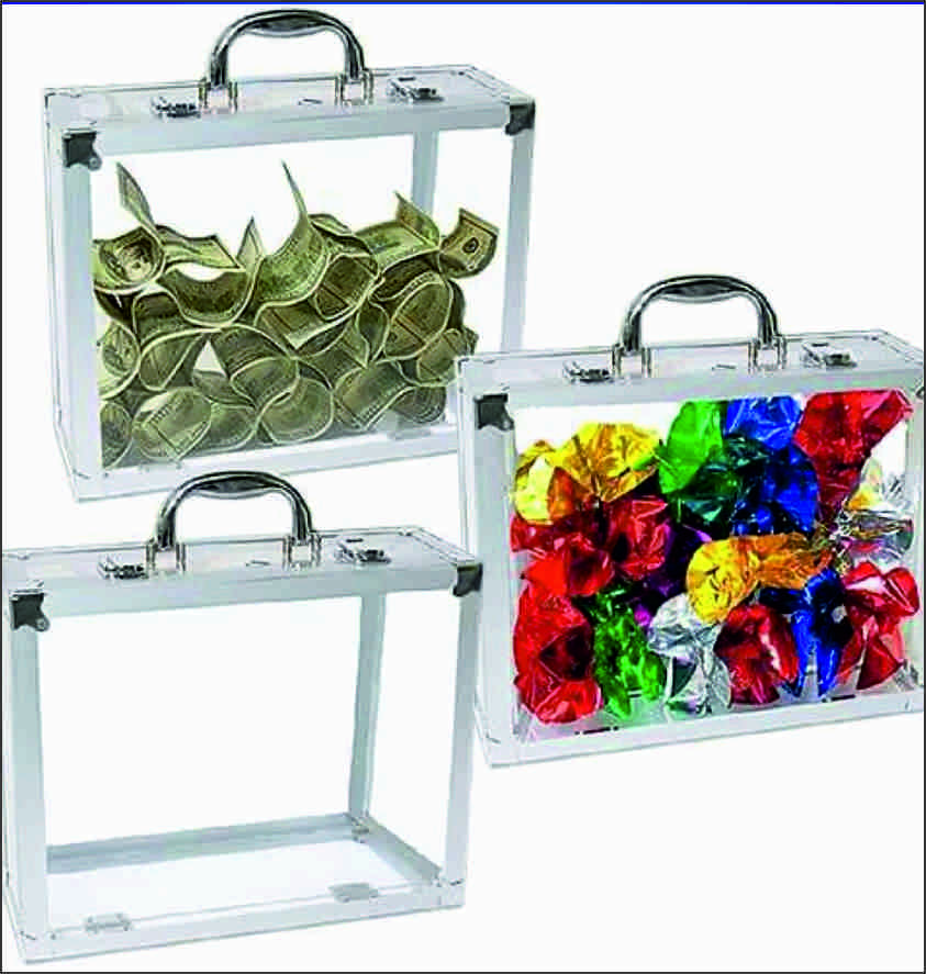 Manufacturer, Exporter, Importer, Supplier, Wholesaler, Retailer, Trader of Glass Money Suitcase (2 times) in New Delhi, Delhi, India.